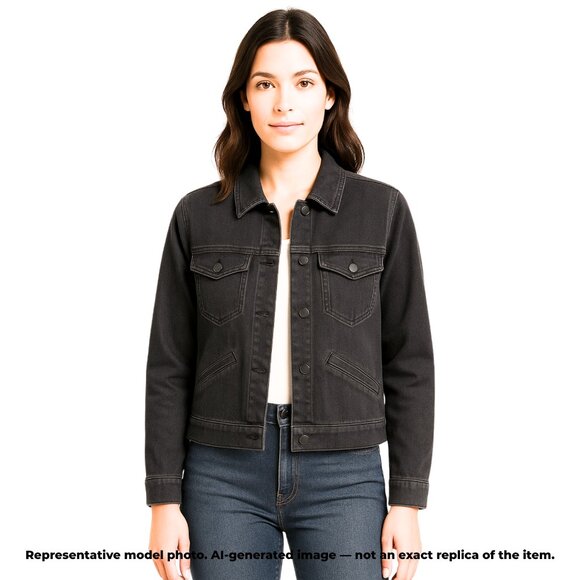 Liverpool Los Angeles Classic Powerflex Jean Jacket – Large - Black Rinse - Picture 1 of 8